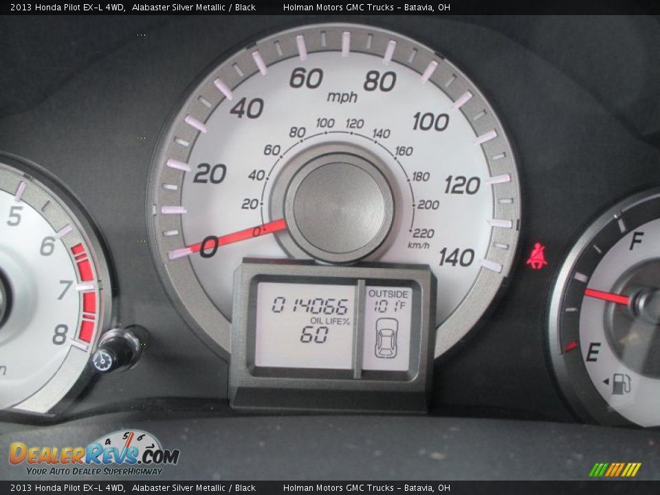 2013 Honda Pilot EX-L 4WD Alabaster Silver Metallic / Black Photo #16
