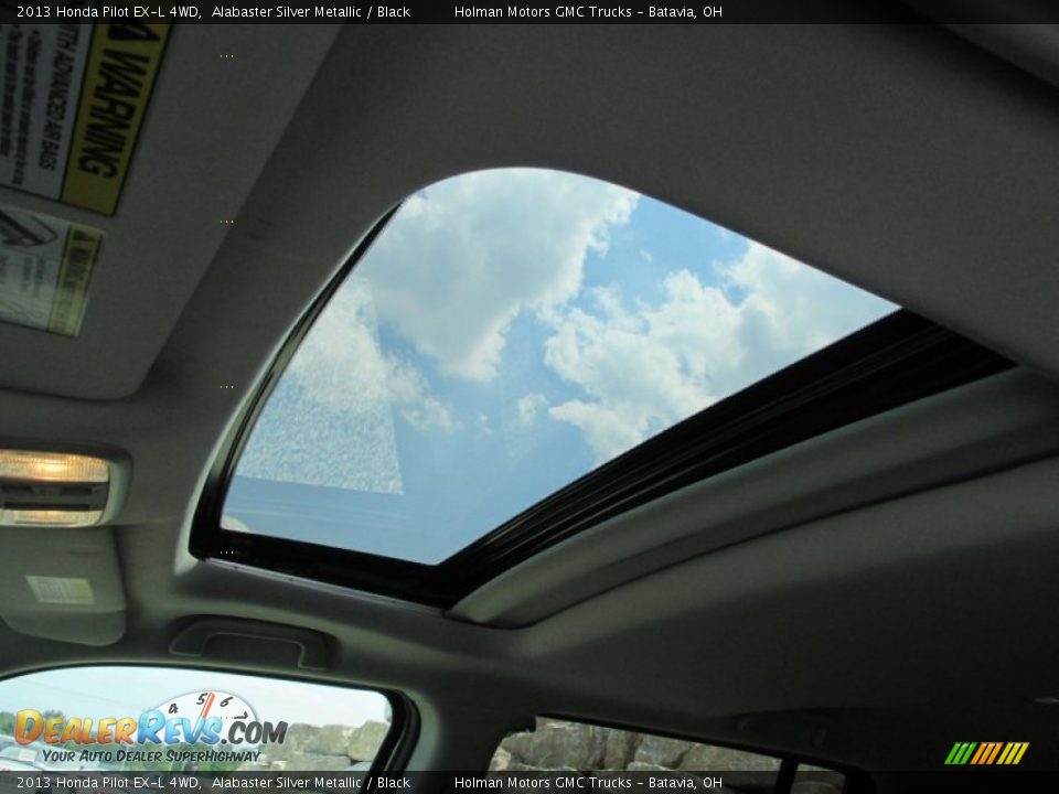 2013 Honda Pilot EX-L 4WD Alabaster Silver Metallic / Black Photo #19