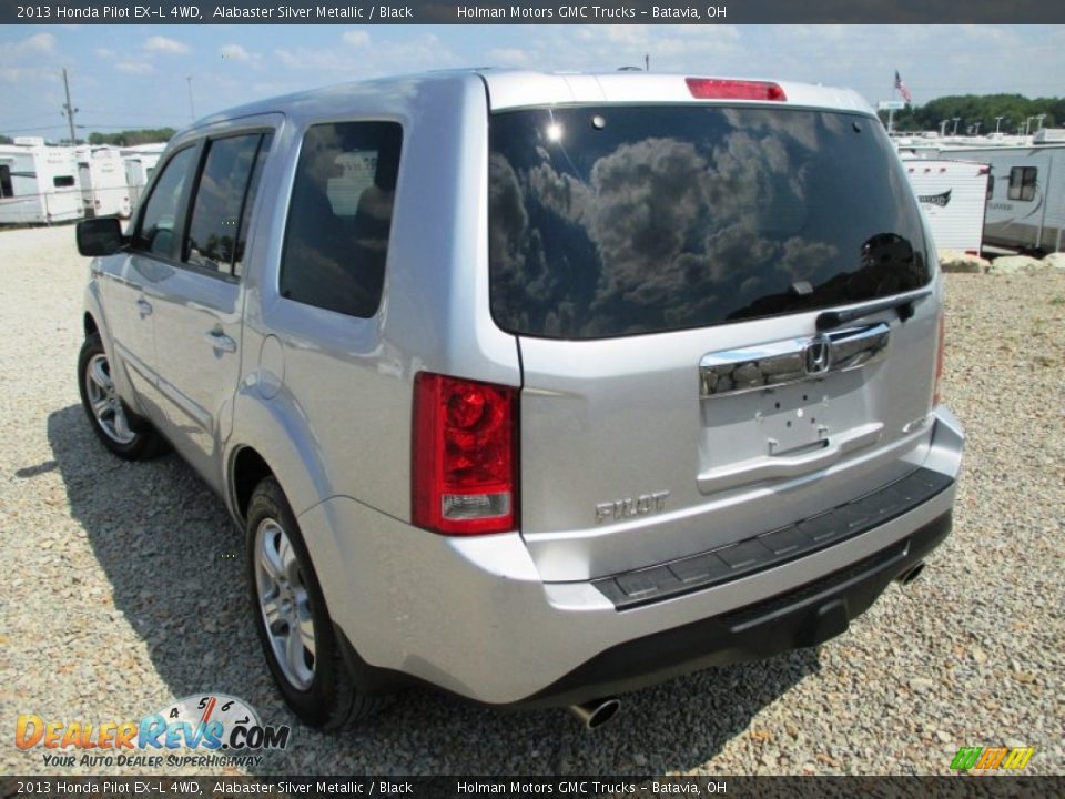 2013 Honda Pilot EX-L 4WD Alabaster Silver Metallic / Black Photo #24
