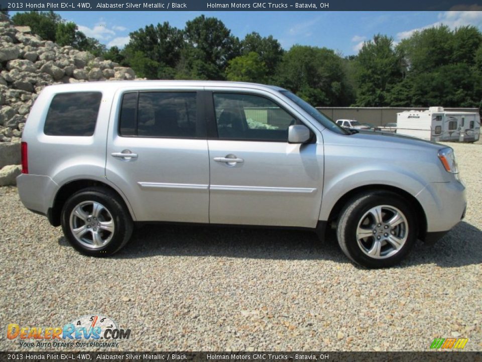 2013 Honda Pilot EX-L 4WD Alabaster Silver Metallic / Black Photo #36