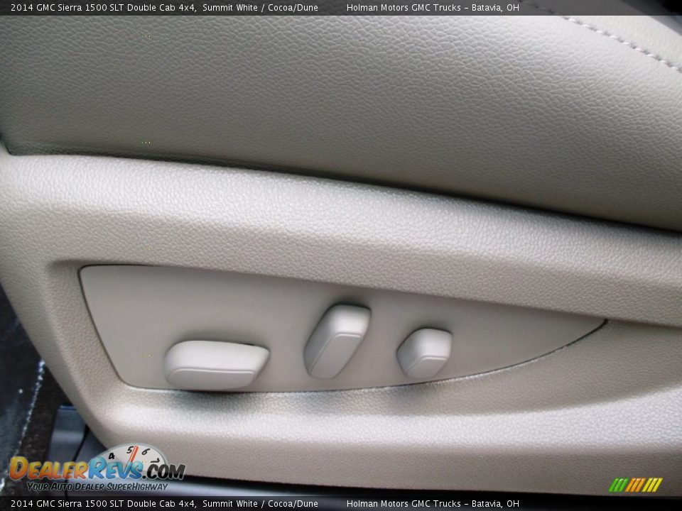 2014 GMC Sierra 1500 SLT Double Cab 4x4 Summit White / Cocoa/Dune Photo #7