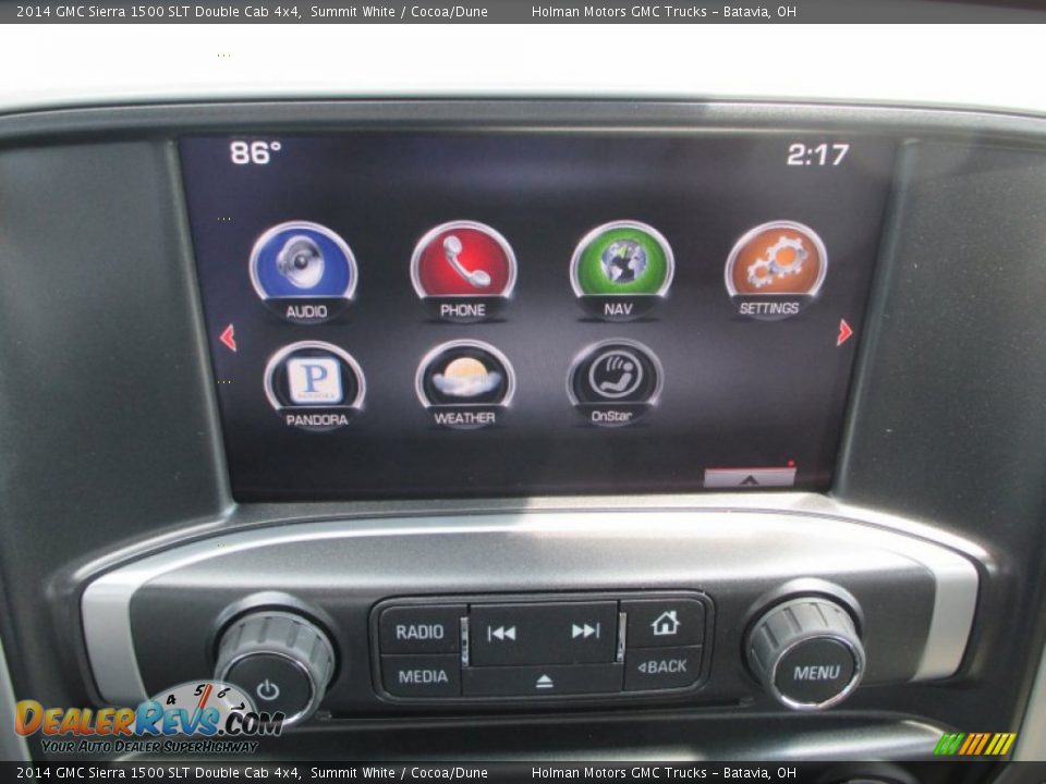 2014 GMC Sierra 1500 SLT Double Cab 4x4 Summit White / Cocoa/Dune Photo #10