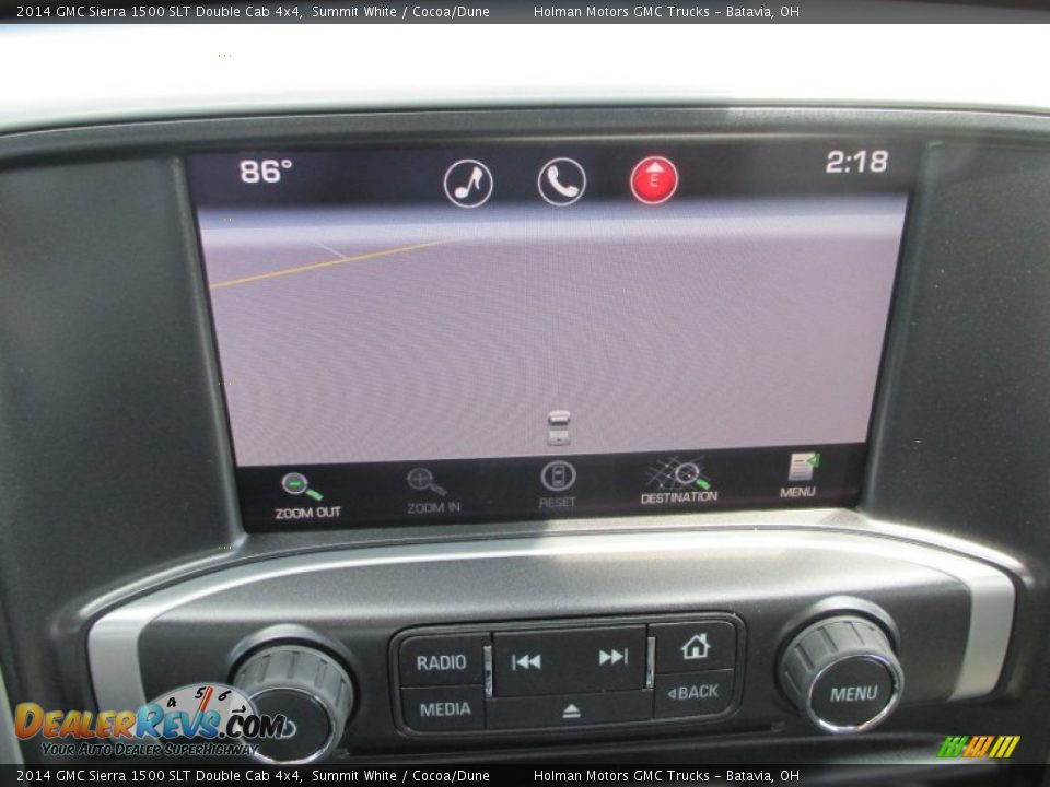 2014 GMC Sierra 1500 SLT Double Cab 4x4 Summit White / Cocoa/Dune Photo #11