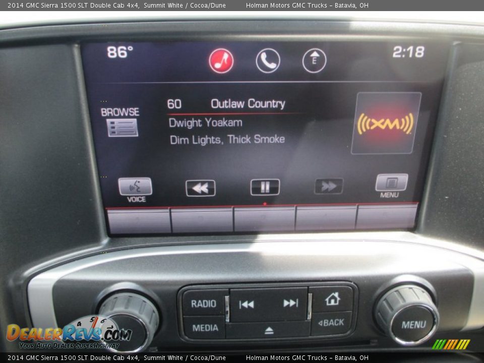 2014 GMC Sierra 1500 SLT Double Cab 4x4 Summit White / Cocoa/Dune Photo #13