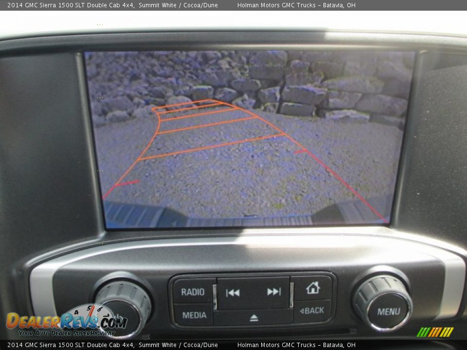 2014 GMC Sierra 1500 SLT Double Cab 4x4 Summit White / Cocoa/Dune Photo #14