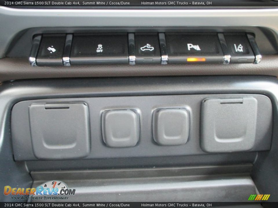 2014 GMC Sierra 1500 SLT Double Cab 4x4 Summit White / Cocoa/Dune Photo #18