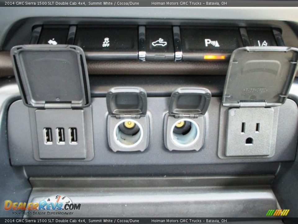 2014 GMC Sierra 1500 SLT Double Cab 4x4 Summit White / Cocoa/Dune Photo #19