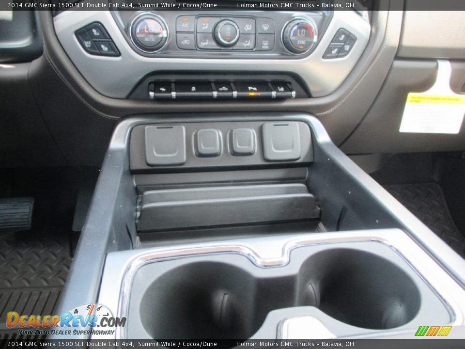 2014 GMC Sierra 1500 SLT Double Cab 4x4 Summit White / Cocoa/Dune Photo #20
