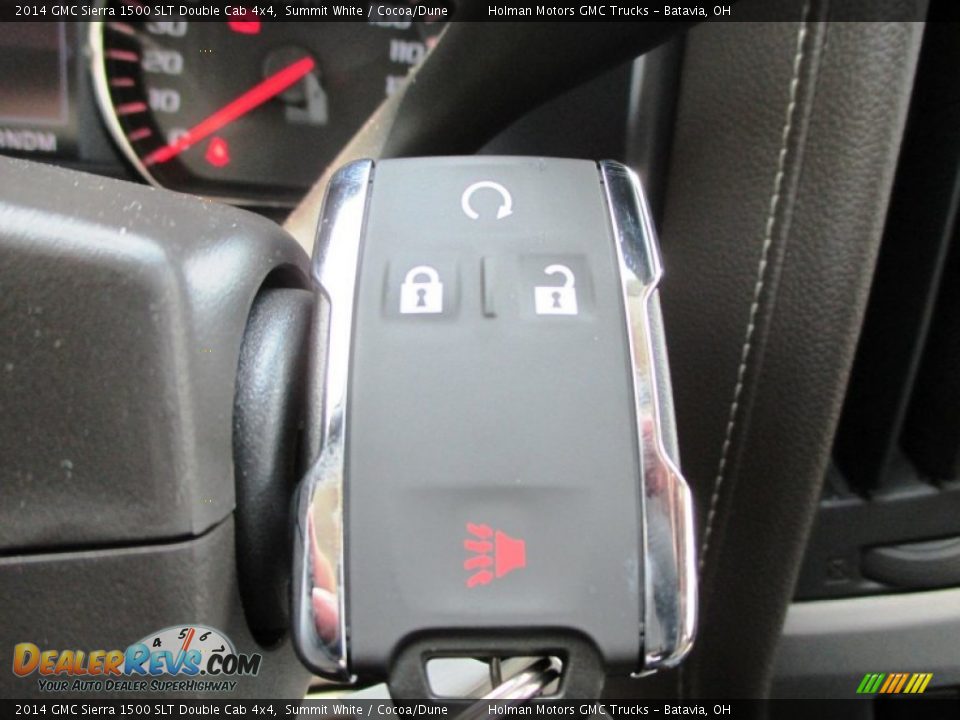 2014 GMC Sierra 1500 SLT Double Cab 4x4 Summit White / Cocoa/Dune Photo #21