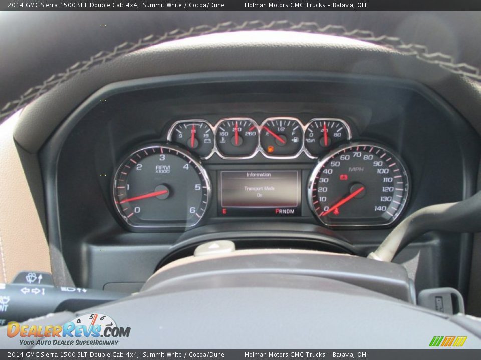 2014 GMC Sierra 1500 SLT Double Cab 4x4 Summit White / Cocoa/Dune Photo #24