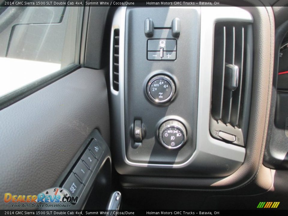 2014 GMC Sierra 1500 SLT Double Cab 4x4 Summit White / Cocoa/Dune Photo #26