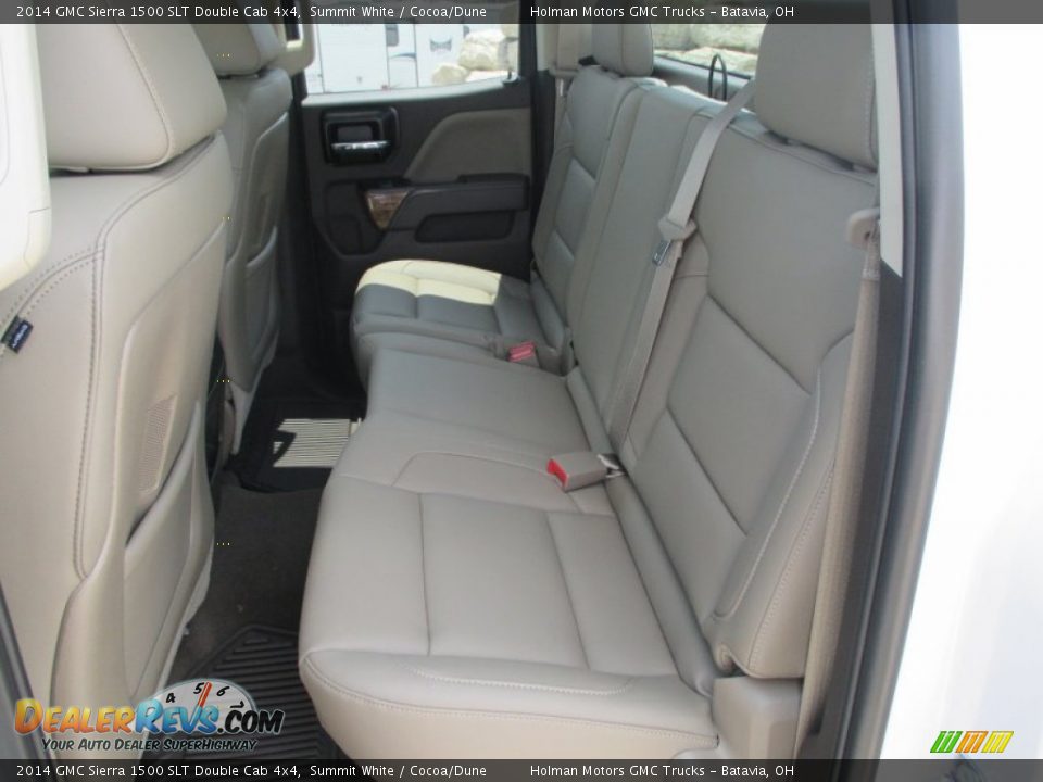 2014 GMC Sierra 1500 SLT Double Cab 4x4 Summit White / Cocoa/Dune Photo #31
