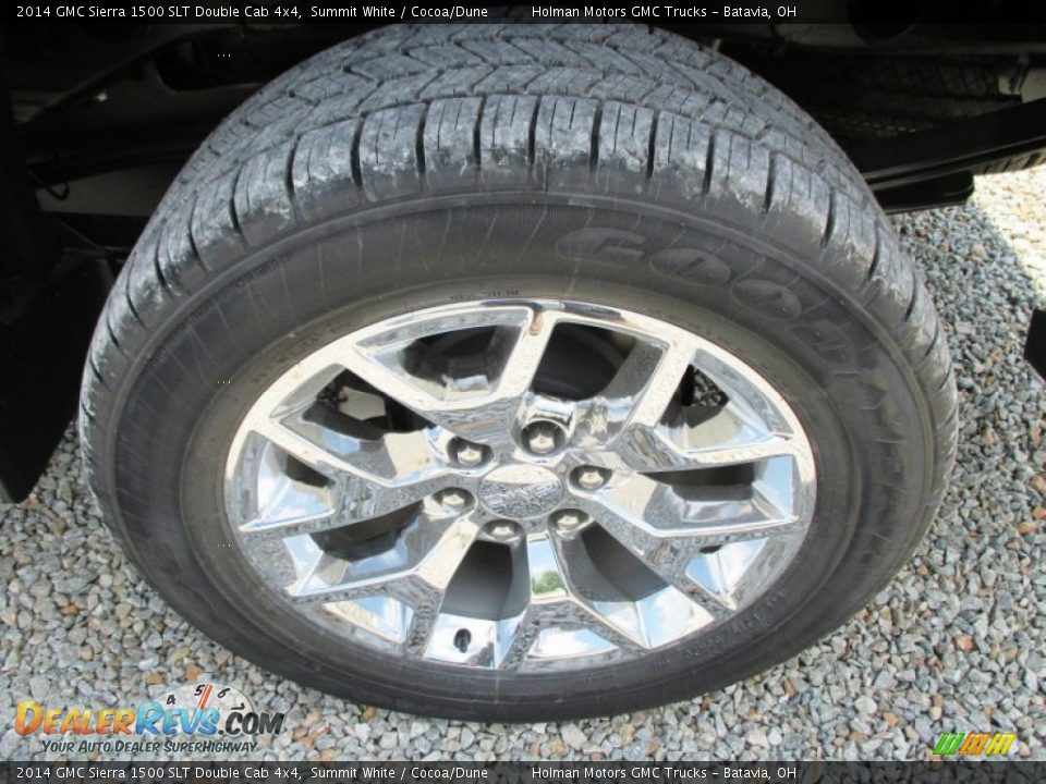 2014 GMC Sierra 1500 SLT Double Cab 4x4 Summit White / Cocoa/Dune Photo #32