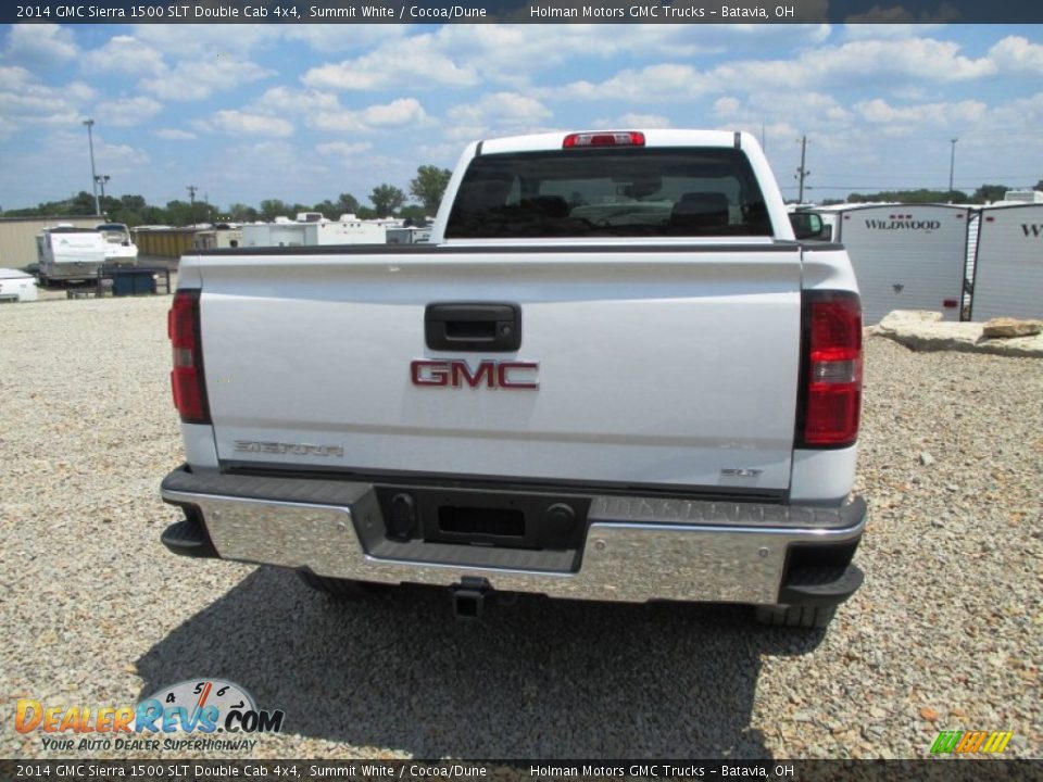 2014 GMC Sierra 1500 SLT Double Cab 4x4 Summit White / Cocoa/Dune Photo #34