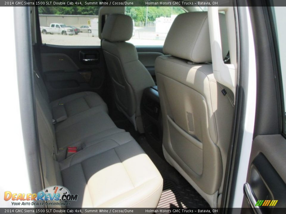 2014 GMC Sierra 1500 SLT Double Cab 4x4 Summit White / Cocoa/Dune Photo #35
