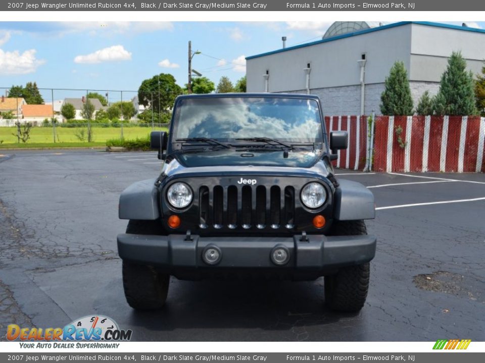2007 Jeep Wrangler Unlimited Rubicon 4x4 Black / Dark Slate Gray/Medium Slate Gray Photo #2