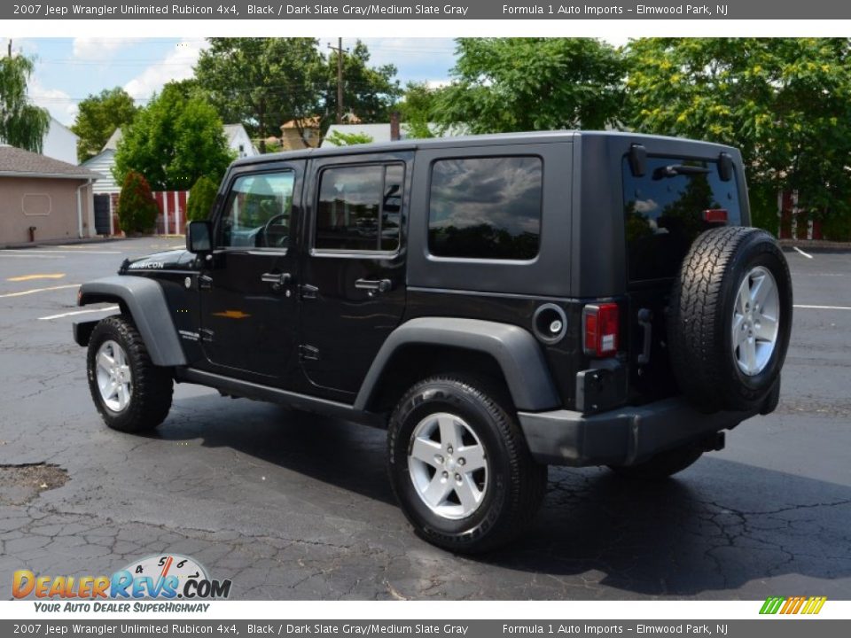 2007 Jeep Wrangler Unlimited Rubicon 4x4 Black / Dark Slate Gray/Medium Slate Gray Photo #5
