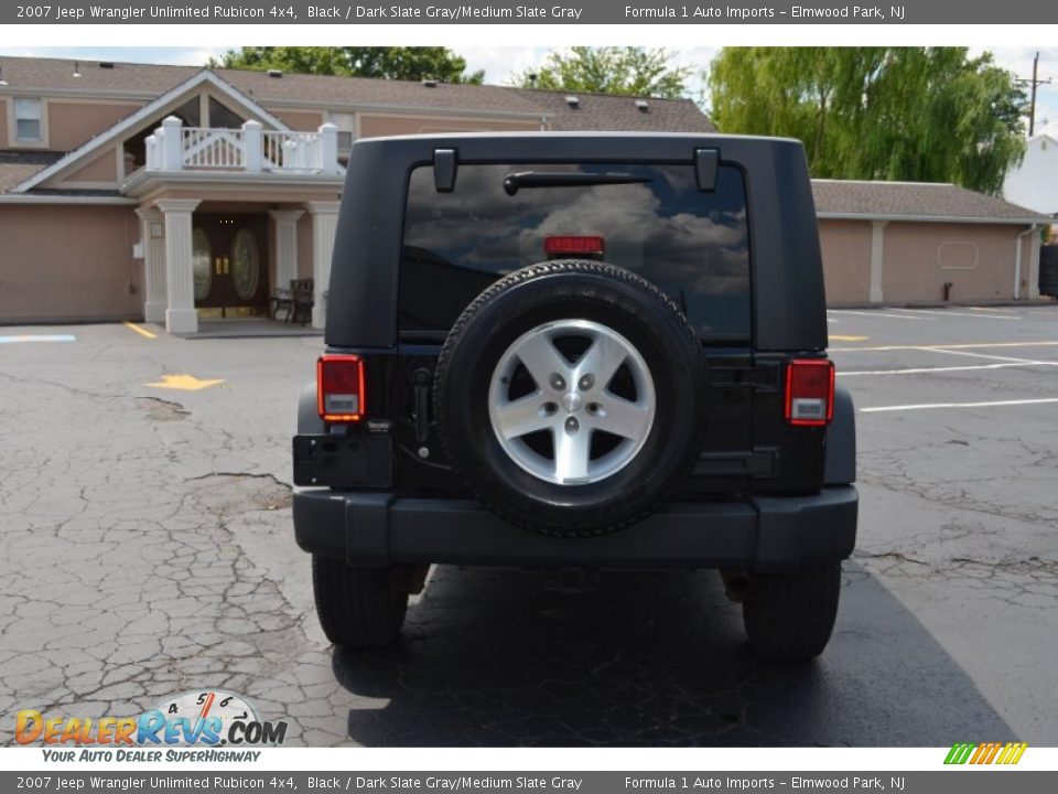 2007 Jeep Wrangler Unlimited Rubicon 4x4 Black / Dark Slate Gray/Medium Slate Gray Photo #6