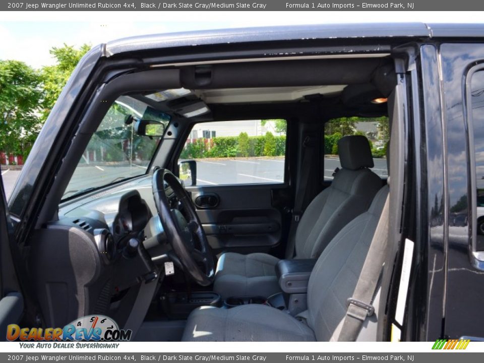 2007 Jeep Wrangler Unlimited Rubicon 4x4 Black / Dark Slate Gray/Medium Slate Gray Photo #11