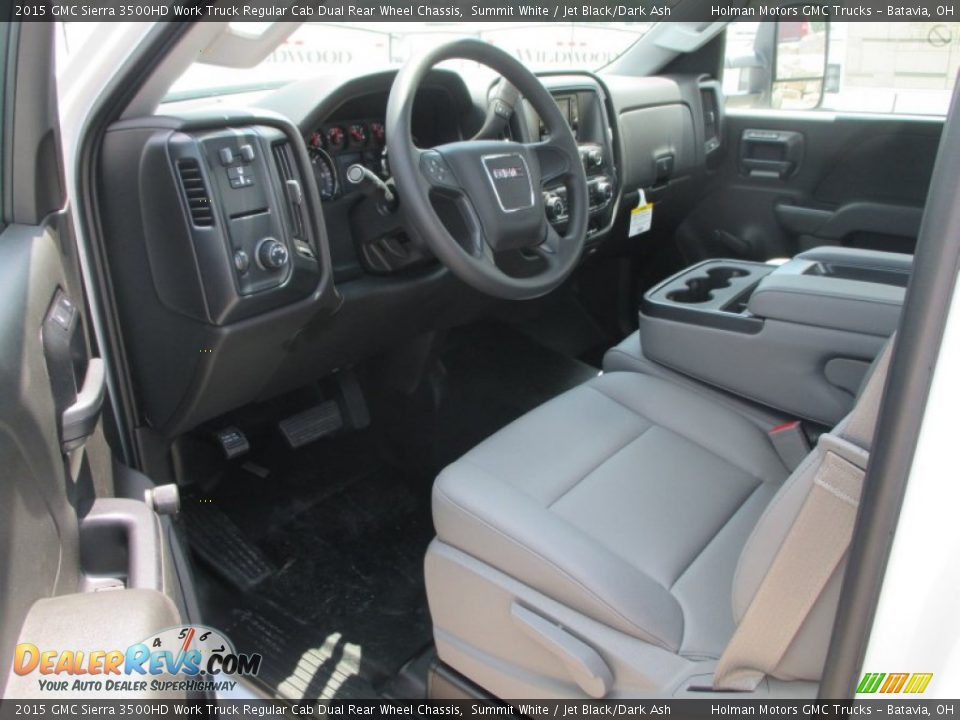 2015 GMC Sierra 3500HD Work Truck Regular Cab Dual Rear Wheel Chassis Summit White / Jet Black/Dark Ash Photo #5