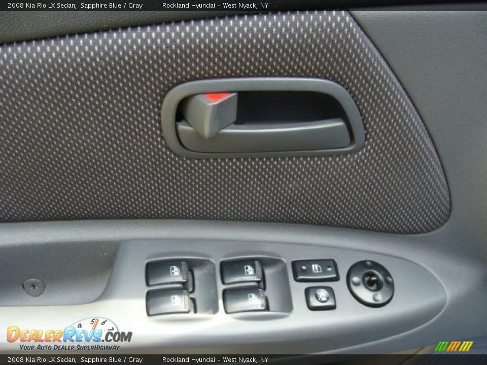 2008 Kia Rio LX Sedan Sapphire Blue / Gray Photo #8