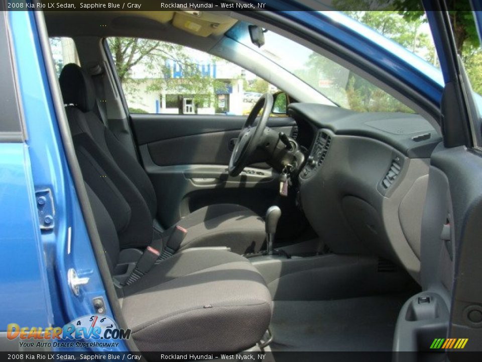 2008 Kia Rio LX Sedan Sapphire Blue / Gray Photo #11