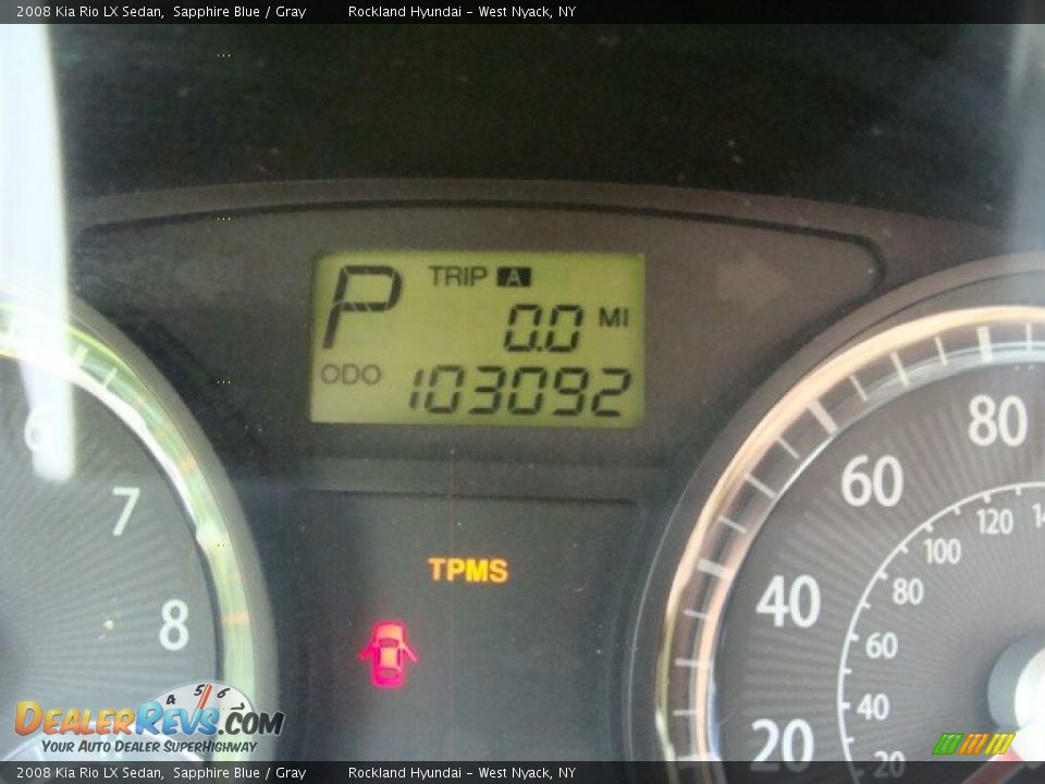 2008 Kia Rio LX Sedan Sapphire Blue / Gray Photo #14