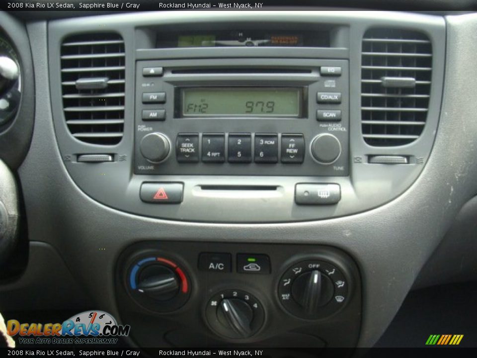 2008 Kia Rio LX Sedan Sapphire Blue / Gray Photo #15