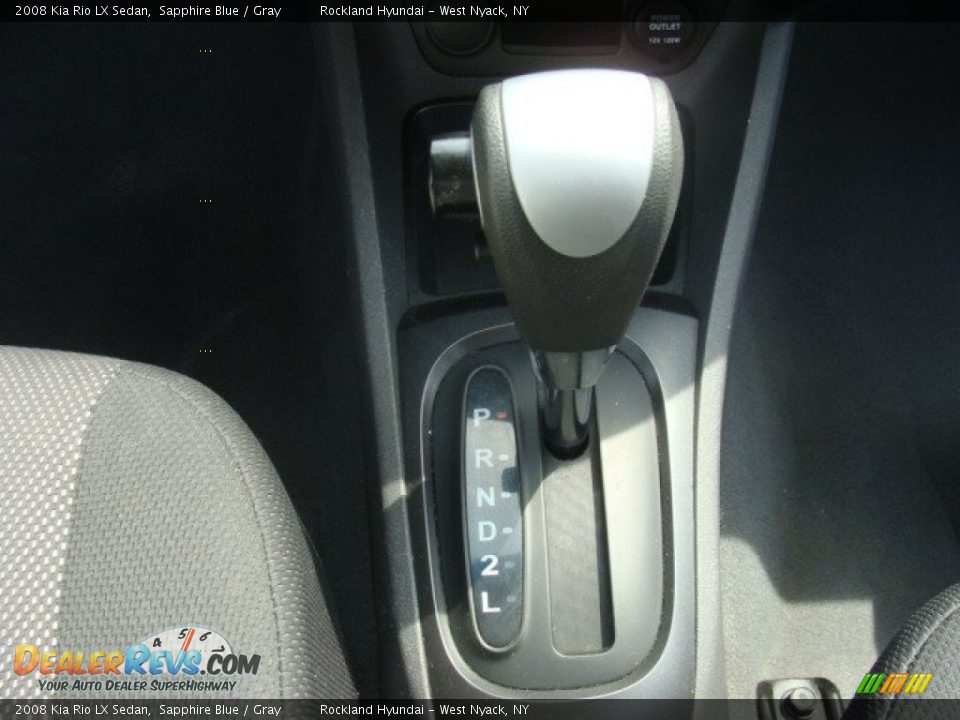 2008 Kia Rio LX Sedan Sapphire Blue / Gray Photo #17