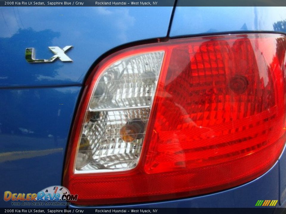 2008 Kia Rio LX Sedan Sapphire Blue / Gray Photo #20