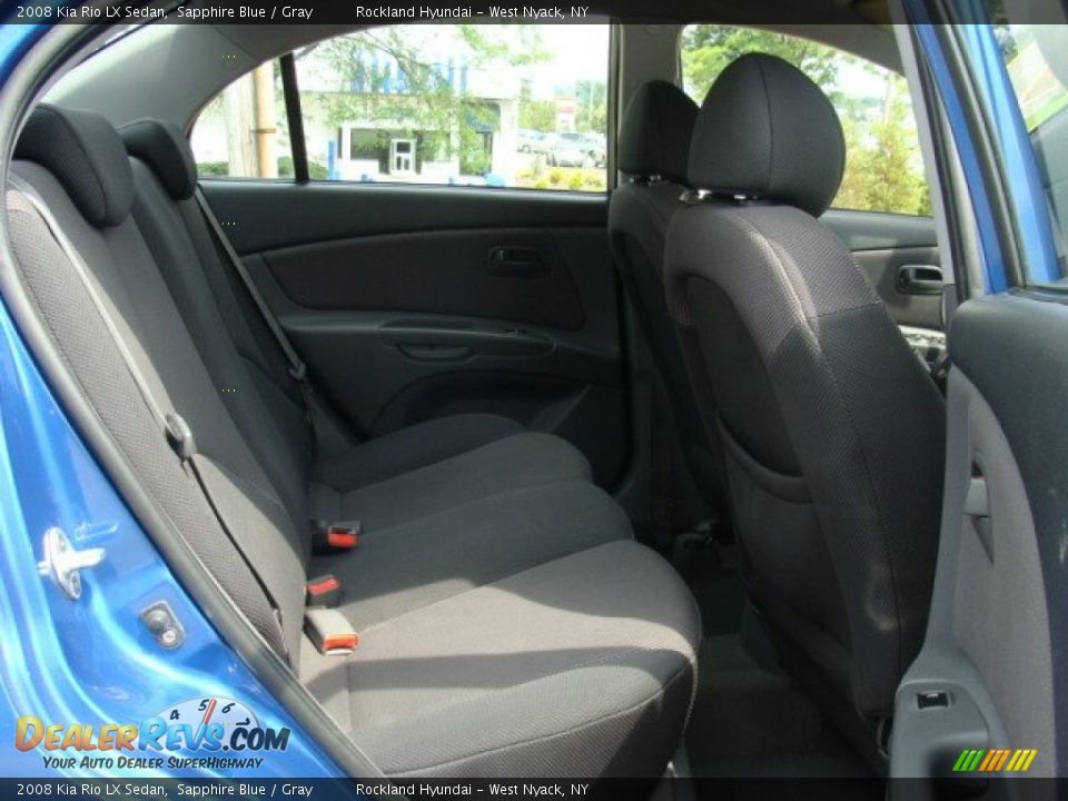 2008 Kia Rio LX Sedan Sapphire Blue / Gray Photo #21