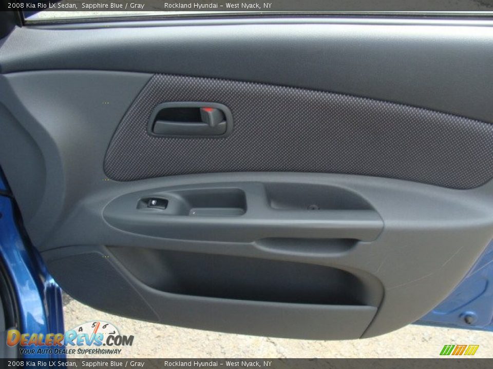 2008 Kia Rio LX Sedan Sapphire Blue / Gray Photo #22