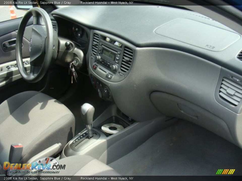 2008 Kia Rio LX Sedan Sapphire Blue / Gray Photo #23