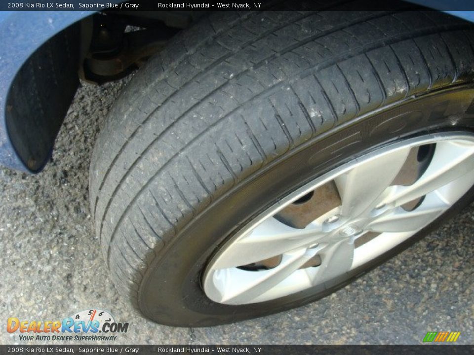 2008 Kia Rio LX Sedan Sapphire Blue / Gray Photo #25