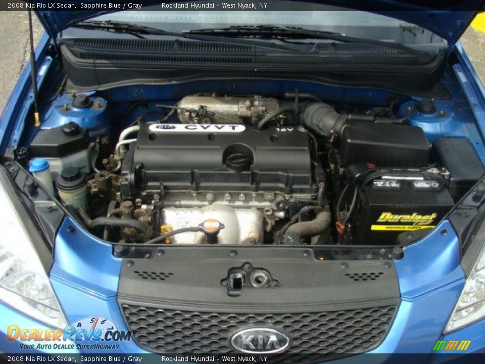 2008 Kia Rio LX Sedan Sapphire Blue / Gray Photo #26