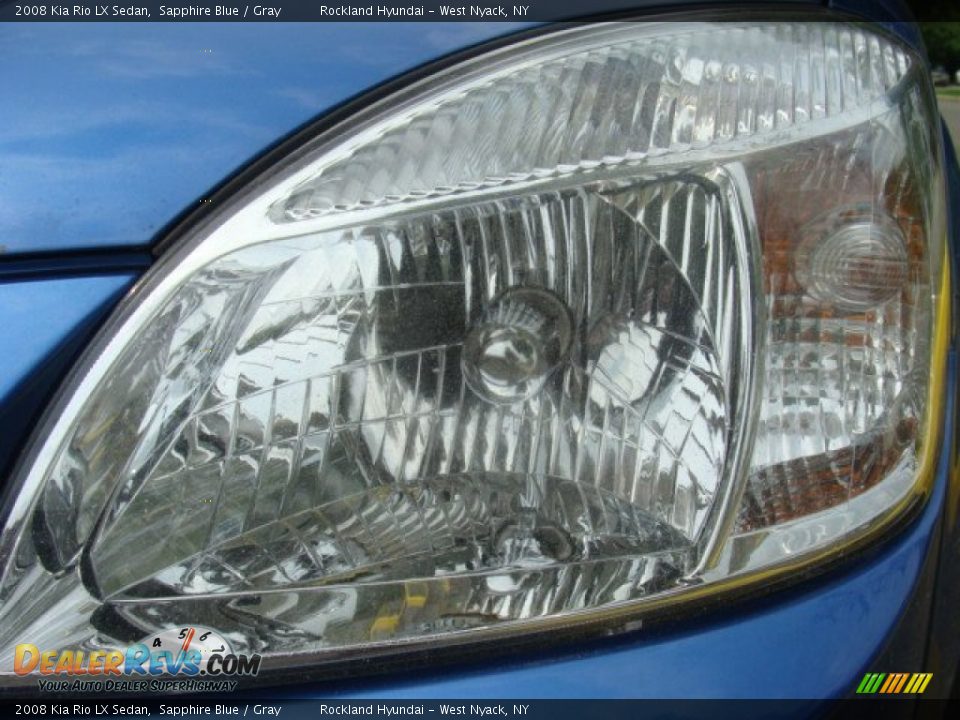 2008 Kia Rio LX Sedan Sapphire Blue / Gray Photo #27