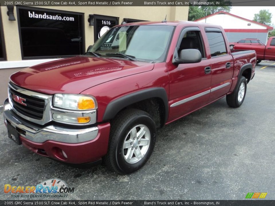 2005 GMC Sierra 1500 SLT Crew Cab 4x4 Sport Red Metallic / Dark Pewter Photo #1