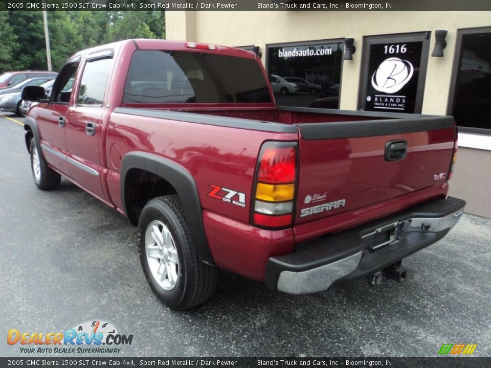 2005 GMC Sierra 1500 SLT Crew Cab 4x4 Sport Red Metallic / Dark Pewter Photo #2