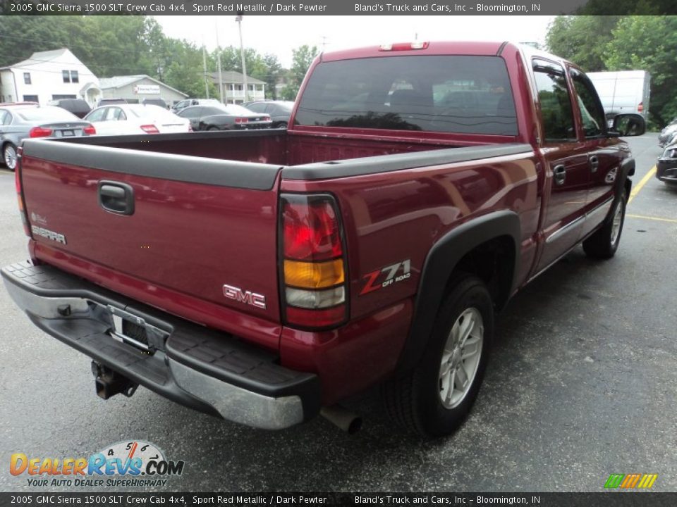 2005 GMC Sierra 1500 SLT Crew Cab 4x4 Sport Red Metallic / Dark Pewter Photo #3