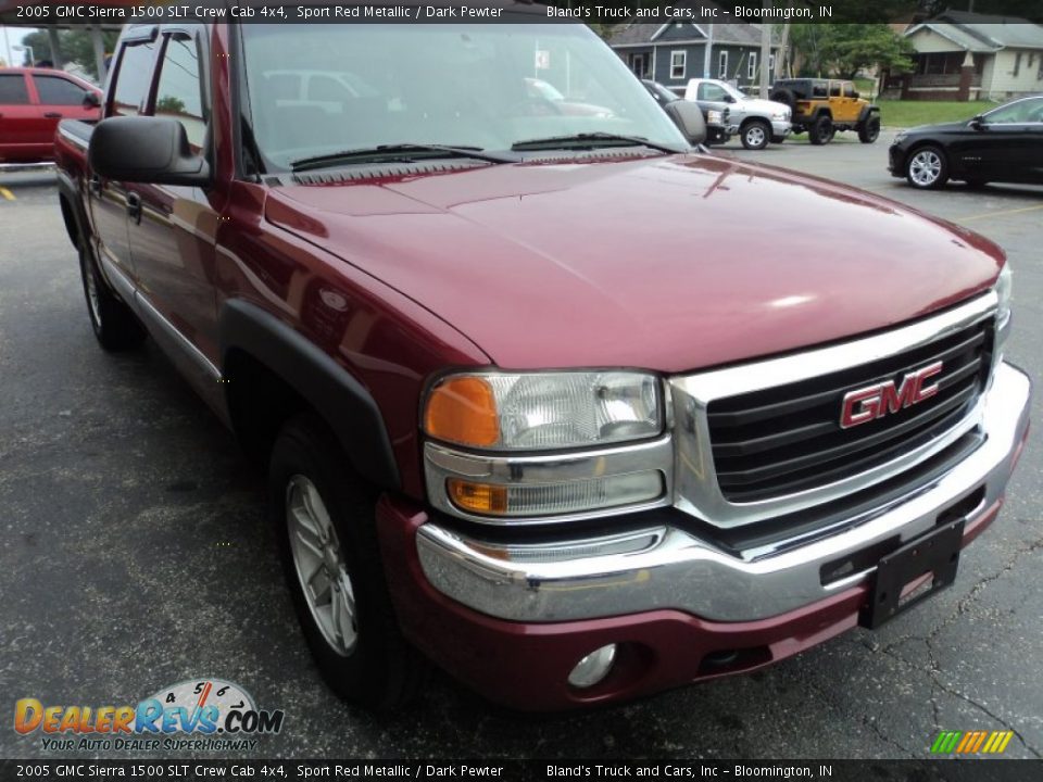 2005 GMC Sierra 1500 SLT Crew Cab 4x4 Sport Red Metallic / Dark Pewter Photo #4