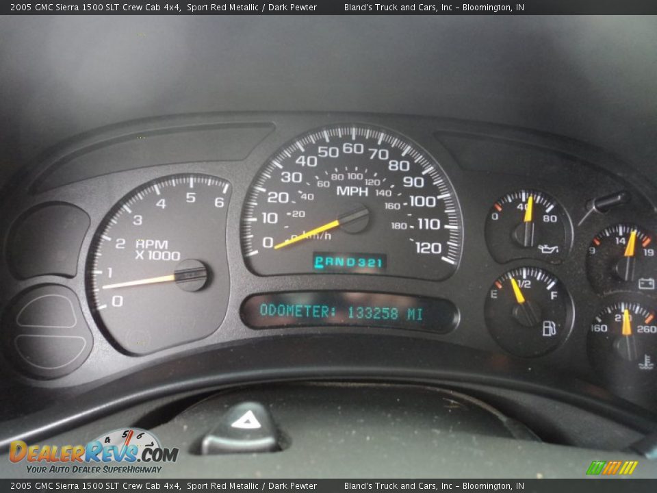 2005 GMC Sierra 1500 SLT Crew Cab 4x4 Sport Red Metallic / Dark Pewter Photo #13
