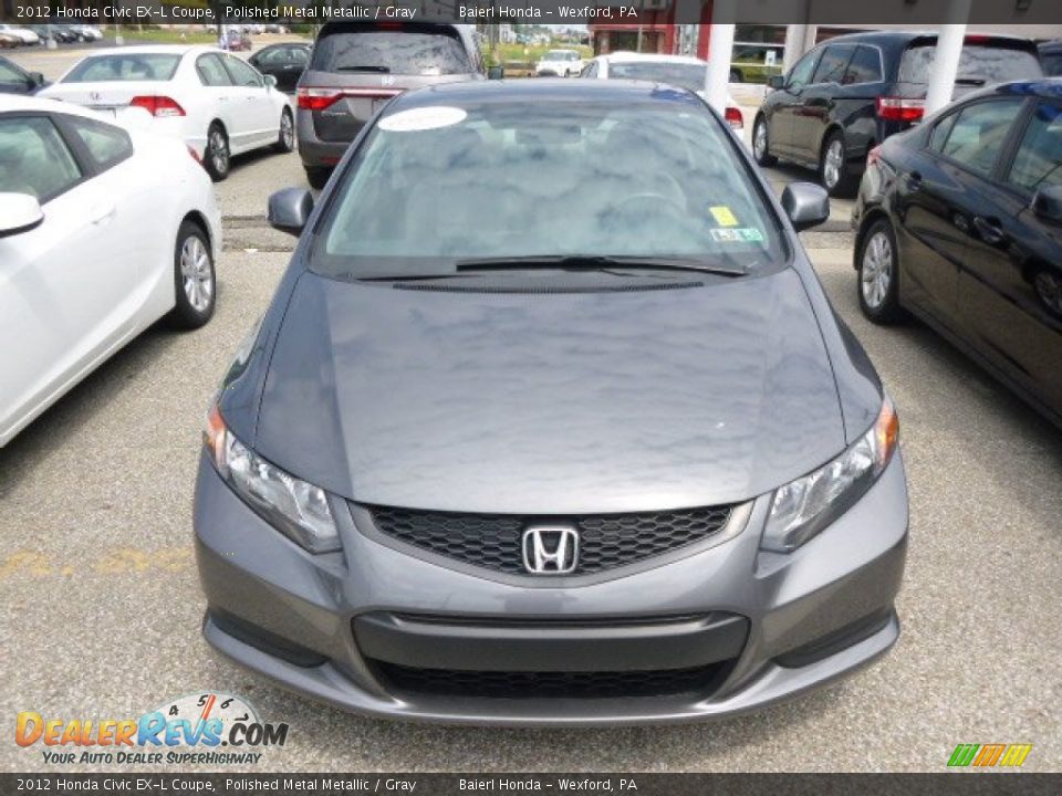 2012 Honda Civic EX-L Coupe Polished Metal Metallic / Gray Photo #2