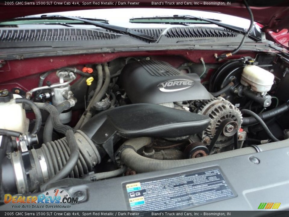 2005 GMC Sierra 1500 SLT Crew Cab 4x4 Sport Red Metallic / Dark Pewter Photo #35