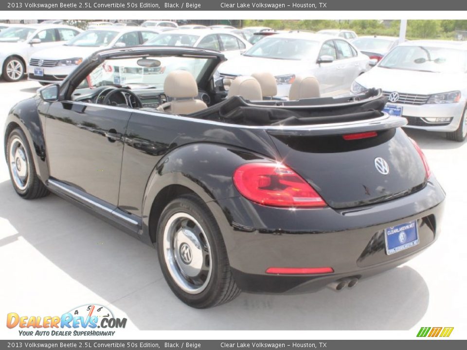 2013 Volkswagen Beetle 2.5L Convertible 50s Edition Black / Beige Photo #7