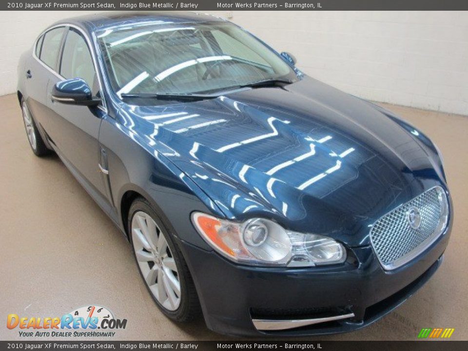 2010 Jaguar XF Premium Sport Sedan Indigo Blue Metallic / Barley Photo #1