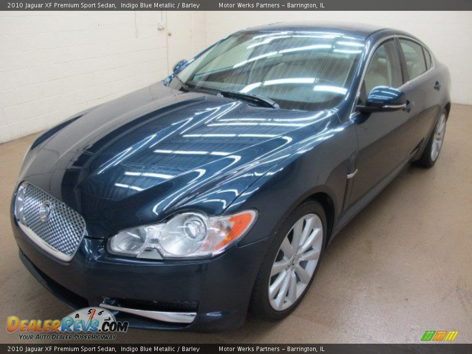 2010 Jaguar XF Premium Sport Sedan Indigo Blue Metallic / Barley Photo #4