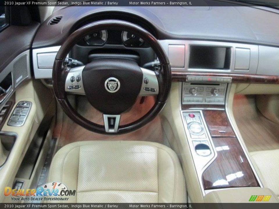 2010 Jaguar XF Premium Sport Sedan Indigo Blue Metallic / Barley Photo #25