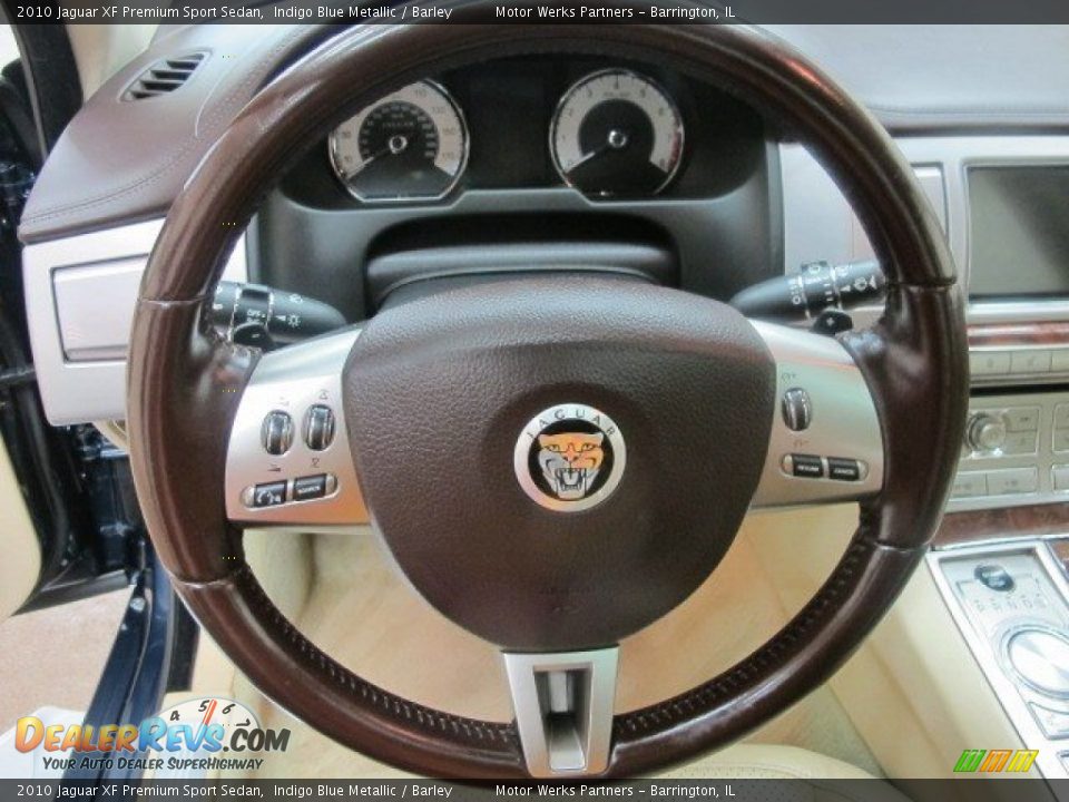 2010 Jaguar XF Premium Sport Sedan Indigo Blue Metallic / Barley Photo #36