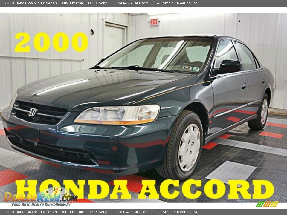 2000 Honda Accord LX Sedan Dark Emerald Pearl / Ivory Photo #1