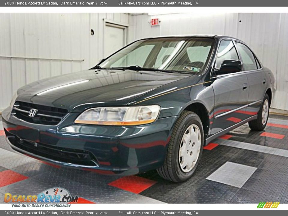 2000 Honda Accord LX Sedan Dark Emerald Pearl / Ivory Photo #2